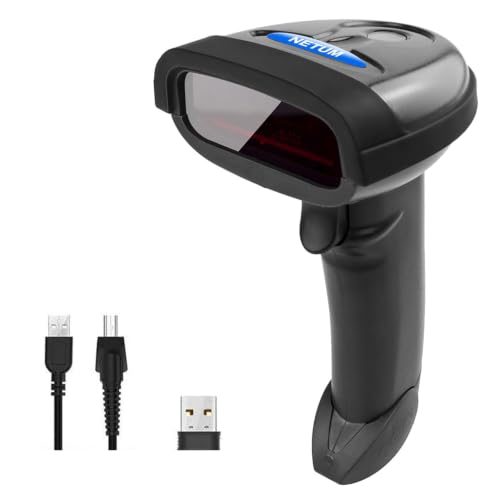 NETUM Wireless Barcode Scanner, Handheld 1D Laser Barcode Reader