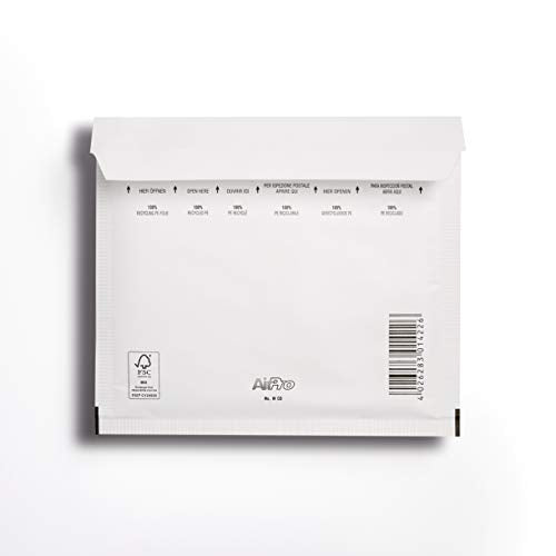 180 x 165 Blue Label White Bubble Mailing Bags, P&S 100 pack