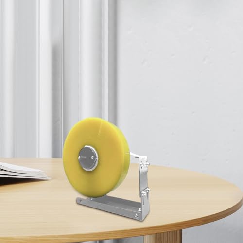 LOUYENOUS Desktop Package Roll Tape Dispenser Easily Cutting Baler Sturdy Practical Manual Packaging Box Sealing Roll Tape Cutter Tool, Black(White)