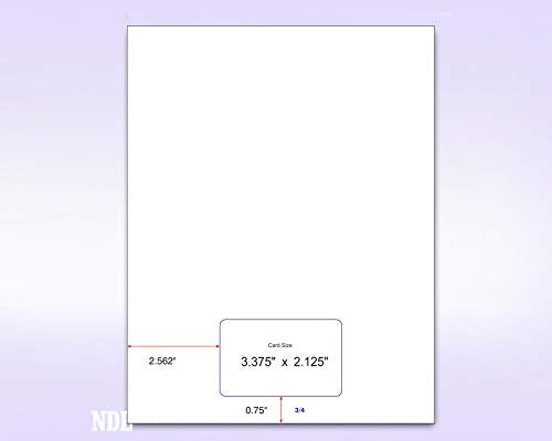NextDayLabels Integrated Card Form 8.5x11 3-3/8x2-1/8 - Box of 250