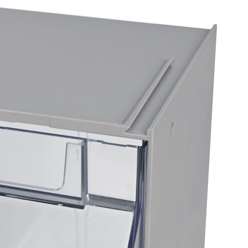 Deflecto Five-bin horizontal tilt bin storage system, 23-5/8w x 5-1/4d x 6-1/2h, Gray (20509B1PK)