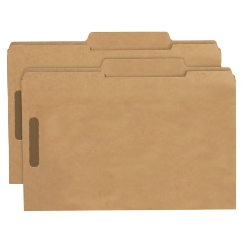 Smead 19882 17 Point Kraft Folders Two Fasteners 2/5 Cut Rt Top Tab Legal Brown 50/Box