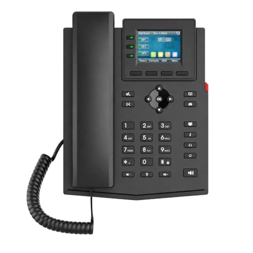 Fanvil X303 2-Wire VoIP Telephone, 2.4 Inch Colour Display, Compatible with Fanvil PN Switch