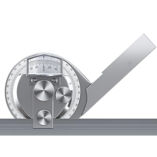 THYXGS 360° Universal Bevel Protractor Angle Finder, Detachable Angle Finder Measuring Ruler, 5' Resolution, with Magnifying Glass, Built-in Fine-Tuning Device, for Angle Measurement