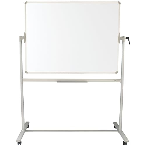 Quartet Magnetic Dry-Erase Board, 48" x 36" (4' x 3') Nano-Clean Easel Whiteboard, Double-Sided, Silver Frame (Q284836A01-R)