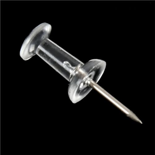 Push Pin 1200 Pcs Push Pin Thumb Tack Clear Color 3/8inch Drawing Cork Board Office