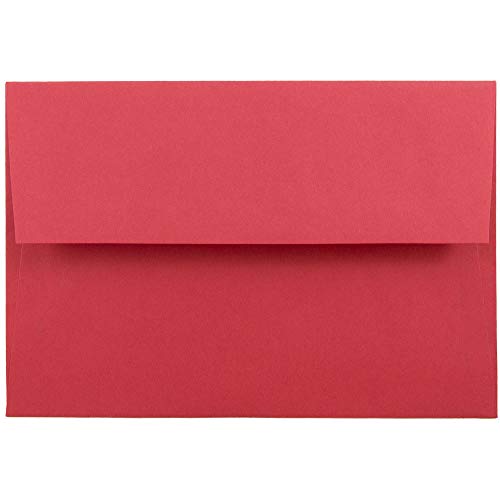 JAM PAPER A8 Colored Invitation Envelopes - 5 1/2 x 8 1/8 - Red Recycled - Bulk 500/Box