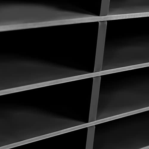 MhdunueSK Mail Sorter Organizer, Black Mailbox for Classroom, 27 Compartments Literature Organizer, Desktop File Sorter, Paper Organizer for Home School Office (27 Slots Black)