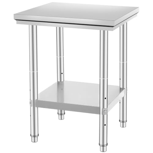 24x24 Stainless Steel Prep Table 700lb Workstation 3 Levels