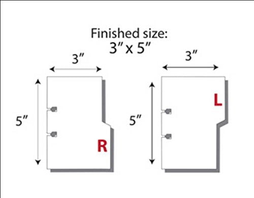 Print-Ready 4-UP Large Rotary File Cards (3" x 5") w Right and Left Tabs, on 8-1/2" x 11" White 65lb Astrobright Cover Paper - 250 Sheets