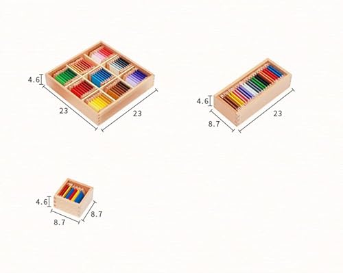 LLTCMAOYI Montessori Wooden Color Board Set Teaching AIDS, Montessori Color Box Materials Sensorial Educational Tools
