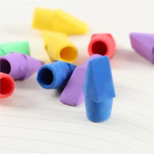 Cap Erasers 10/30/50PCS Pencil Erasers Eraser Caps Toppers Correction Supplies for Student Assorted(30pcs)