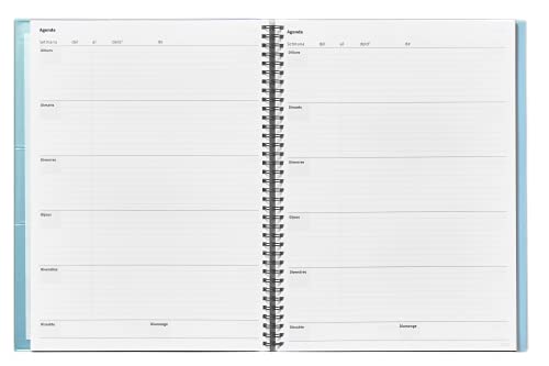 ADDITIO - Triplex Notebook for Teachers | Monthly and Weekly Planning | Assessment | Tutoring | Meetings | Ecological Paper | Size 22.5 x 31 cm | Catalan | Lime