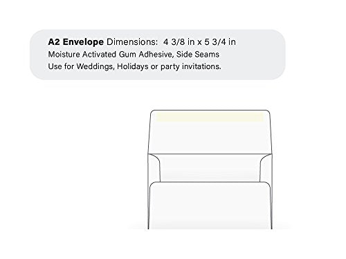 A2 Invitation Envelopes (4 3/8 x 5 3/4) - 60lb. Bright White (1000 Qty.)