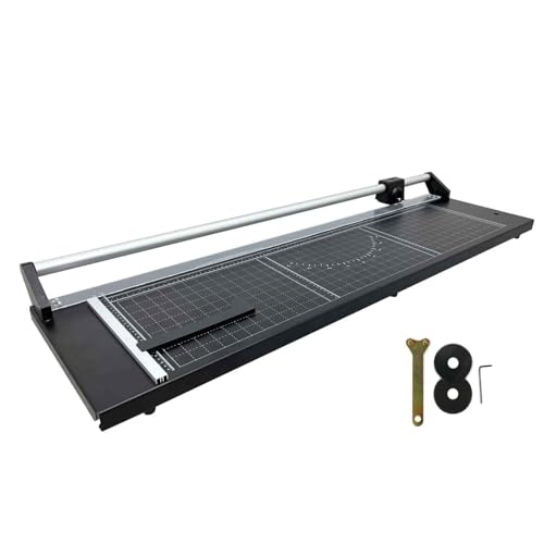 BEILOCKERY 36" Rotary Paper Trimmer Cutter, Gliding Cutters with Mental Structure, Bi-Directional Cutting Blade, for Cutting Photo Paper, Film, Standard Paper, with 2 Spare Blades