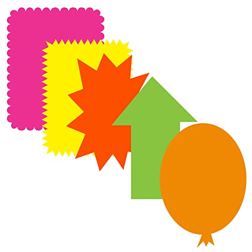 BAZIC 5 Pre-Cut Poster Board Shapes