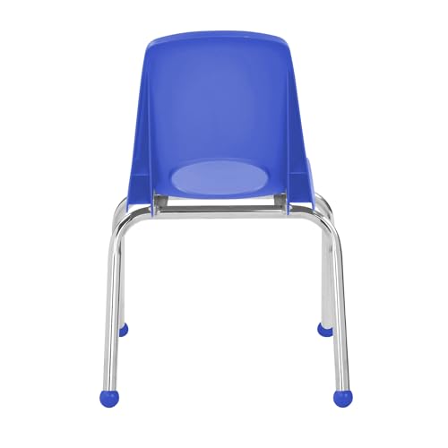 FDP 14" School Stack Chair with Ball Glides, Blue, 2-Pack, 15412-BL