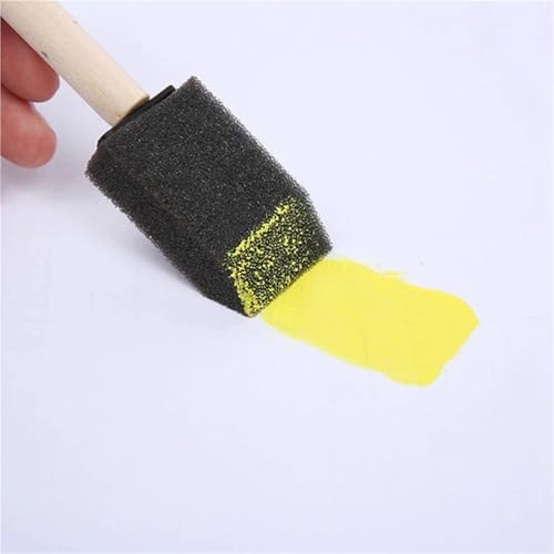 Foam Paintbrushes 120Pcs Small Foam Paint Brush Sponge Painting Set Wood Handle 1 Inch Brushes Tools