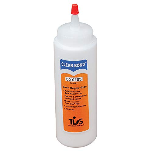 The Library Store Clear-Bond White Book Repair Glue 8 Ounces