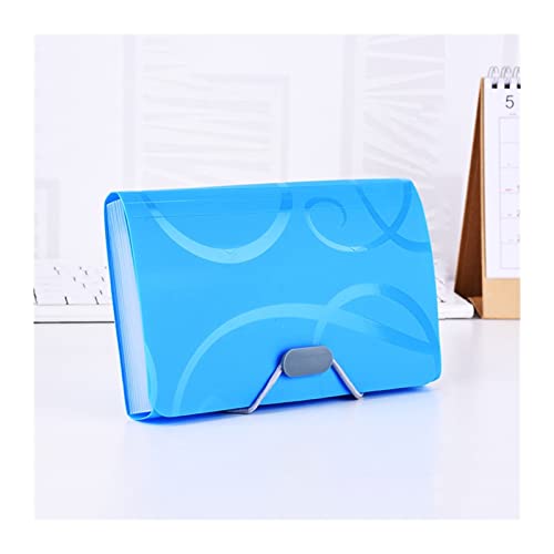 Document Bag 2021 New Creative PVC Candy Colors Multi-Layer Folder for Document Folders School Office Stationery Supplies Document Holder (Color : Bigblue Mug)