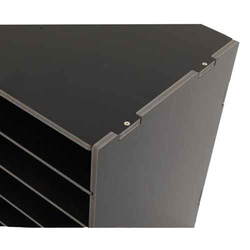 MhdunueSK Mailbox for Classroom 24 Slots, Mail Sorter, Paper Organizer Storage, Mail Organizer for Home Library Office Classroom (Black, 24 Slots)