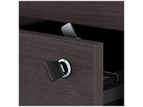 Bush Business Furniture Jamestown 2 Drawer File Cabinet in White and Storm Gray - Assembled