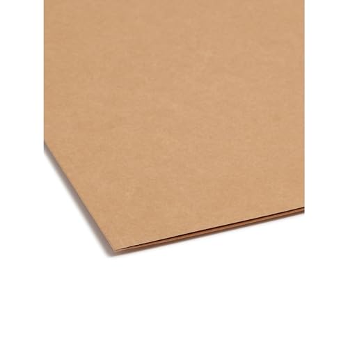 Smead Fastener File Folder, Reinforced Straight-Cut Tab, Letter Size, Kraft, 50 per Box (14813), Brown