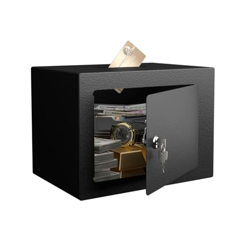 fireproof safe Portable Small Safe Box with Lock Compact Money Safes Jewelry & Valuables for Bills Cards Home Travel Office