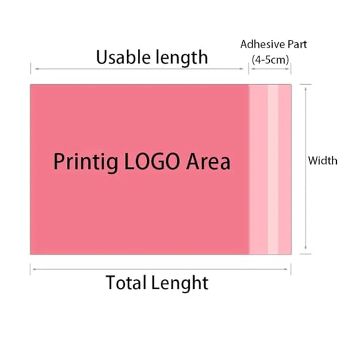 YINUK 20pcs Pink Plastic Courier Bag Thank You Packing Bag Thickened Garment Waterproof Mailing Bag Self Sealing Envelope Bag(45x60cm 20pcs)