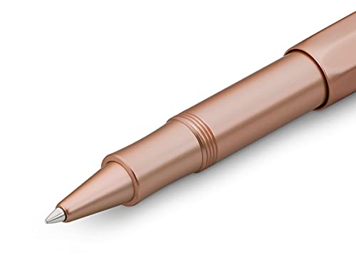 Kaweco AL SPORT Rollerball Rosé Gold I Gel/Ballpoint Pen Including 0.7 mm Rollerball Pen Refill in Classic Design with Ceramic Ball I Premium Aluminium Gel Roller 13 cm