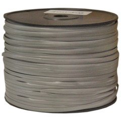 QualConnect Bulk Phone Cord, Silver Satin, 28/8 (28 AWG 8 Conductor), Spool, 1000 ft