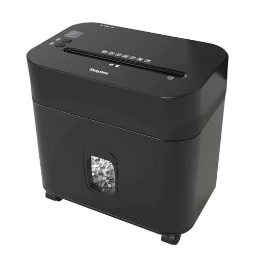 Staples 12-Sheet Micro-Cut Paper Shredder, Compact, High-Security, Black