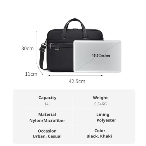 AWMGPDDBTO Briefcases for Men Nylon Laptop Briefcase