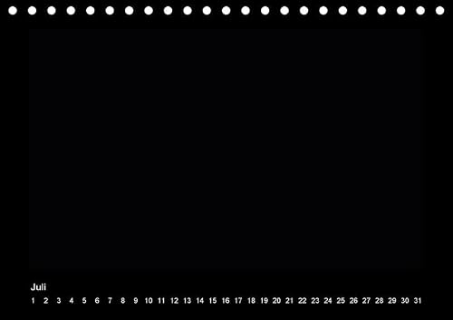 Birthday Craft Calendar, Black (Desk Calendar Always DIN A5 Landscape)