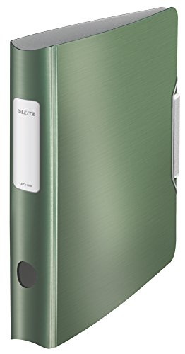Leitz Lever Arch File, Celadon Green, A4, Curved Spine 6.5 cm Width, Elastic Fastening, Light polyfoam, Style Range, 11090053