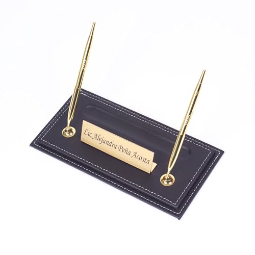 Leather Desk Set- Desk Office Accessories-Office Organizer- Home Office Accessories - Desk Supplies - Desk Storage Organizer -Desk Pad-Storage-13 Pieces -13 PCS (BLACK-WHITESEAM)