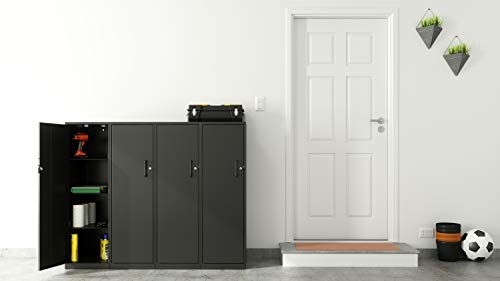 Office Dimensions Personal Cabinet, 4 Shelf, Charcoal