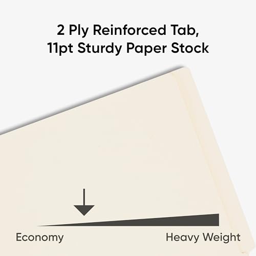 Smead End Tab Fastener File Folder, Shelf-Master® Reinforced Straight-Cut Tab, 50 Count