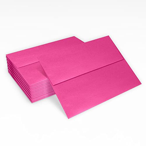 LUXPaper A7 Invitation Envelopes | Peel & Press | 5 1/4" x 7 1/4" | Azalea Metallic | 80lb. Text | 500 Qty