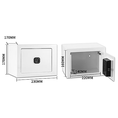 Dntum Safe Home Mini Electronic Anti-Theft Fingerprint Password Coin-Operated Safe Suitable for Hotel Apartment Dormitory,Black