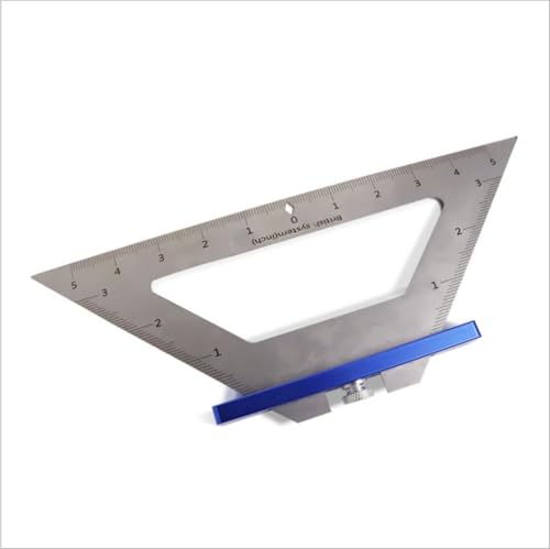 A-type 140MM stainless steel woodworking triangle ruler - angle measuring tool with line drawing and turning functions-B