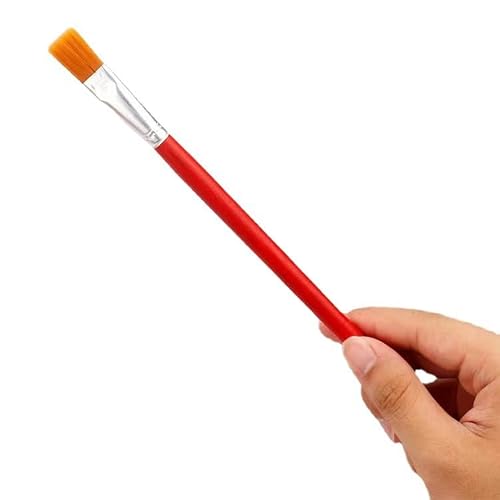 YUANQING Red Stem Nylon Flat Oil Painting Brush Acrylic Watercolor Art Brush Paint Layout