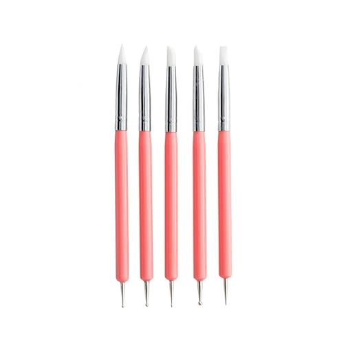 QVEZPRYX Clay Tools 15-piece Set Silicone Point Drill Pen Bead Ball Stick Sponge Fondant Carving