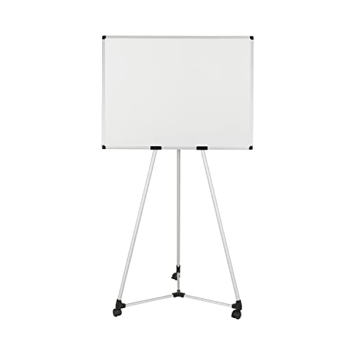 Bi-Office Earth Kyoto Flipchart Mobile Magnetic Easel, 70 x 100 cm (Euro size), Dry Wipe Lacquered Steel Surface, Aluminium Frame