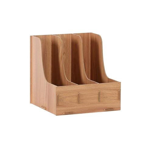 File Organizer Desk Organizer A4 Paper Sorter Magazine File Holder Vertical Horizontal Stationery Supplies Storage Desk(Brown)