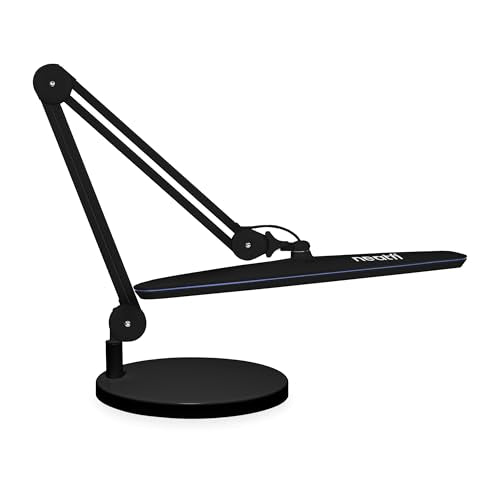 Neatfi 2200LM 24W LED Desk Lamp w/Base, Non-CCT 23-Inch Wide Head (Black)