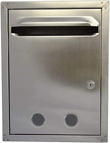 REMYS Suggestion Box Collection Box Ballot Box Stainless Steel Mailbox Wall Mount Suggestion Box with Lock Report Box A4 Ballot Box Election Box