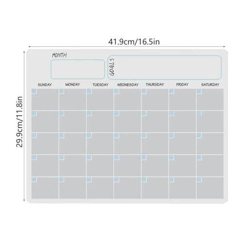 Fridge Calendar Monthly Weekly Planner Magnetic Message Board