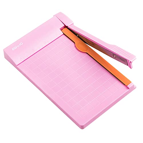 Yuidaaavzz F Portable Paper Trimmer Guillotine Photo Cutter for Label Coupon Laminated Paper Home Office - Pink (Color : Rosa)