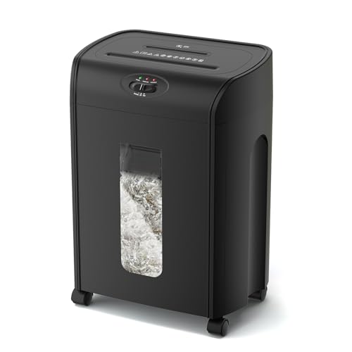 15-Sheet Cross-Cut Paper Shredder, P-4 Security, Auto Start/Stop, Overload Protection, Shredders Machine for Home and Office, Shredder CD/Credit Card, 4.76 Gallons